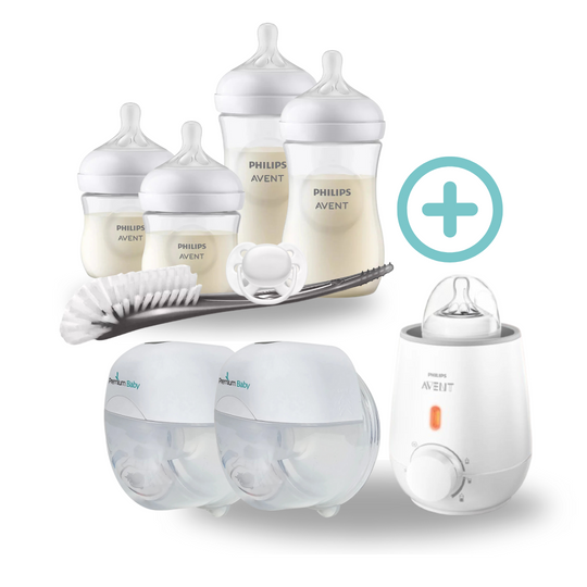 Combo Set de Inicio Recién Nacido x6 Avent + Calentador y Extractor de Leche Portátil Eléctrico Doble Premium Baby