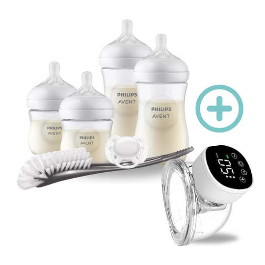 Combo Set de Inicio Recién Nacido x6 Avent + Extractor Portátil Eléctrico Breast Pump