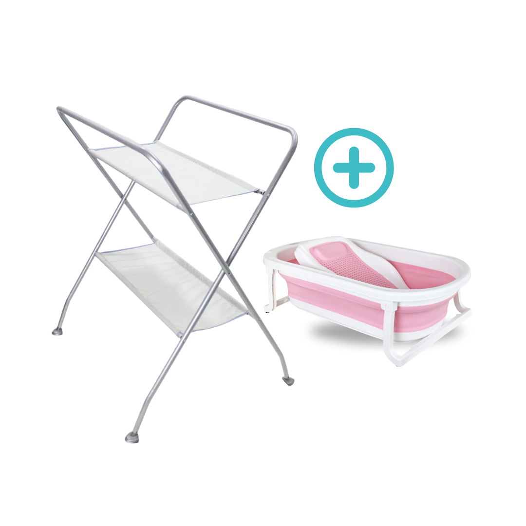 Tina Plegable Wanda Portátil Happy Baby+ Soporte Para Tina De Bebé