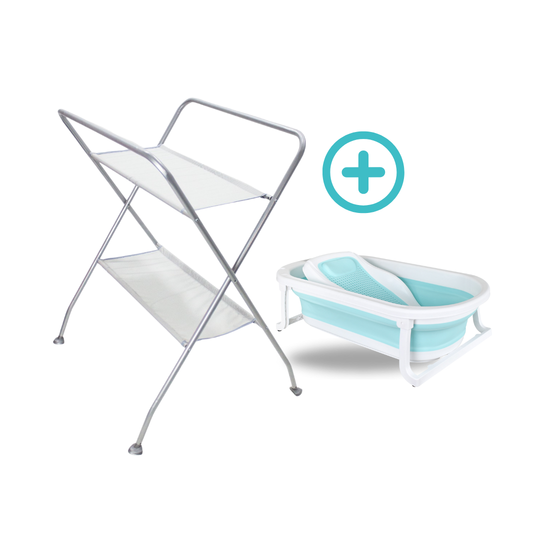 Tina Plegable Wanda Portátil Happy Baby+ Soporte Para Tina De Bebé