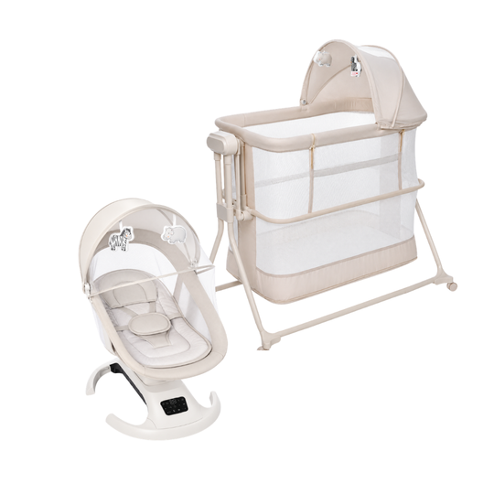 Combo Mastela Cuna Colecho y Corral Electrica + Silla Mecedora Electrica