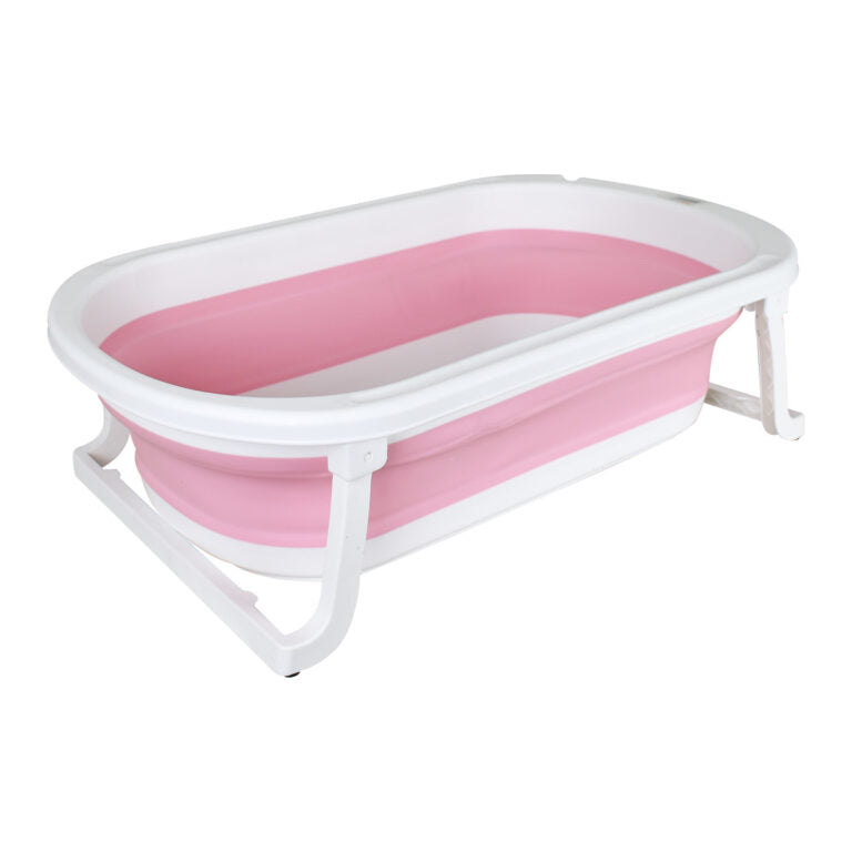 Combo Splash 2.0 Rosa: Tina Plegable Wanda Happy Baby+ Soporte Para Tina + Ducha Eléctrica + Cangrejo De Burbujas Musical + Pulpo Rociador