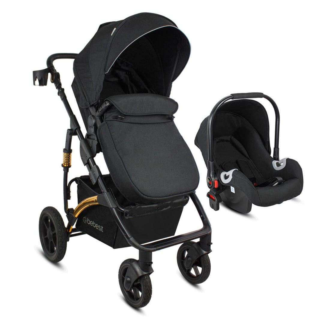 Coche Para Bebé Travel System Spring Gold Premium Bebesit Negro