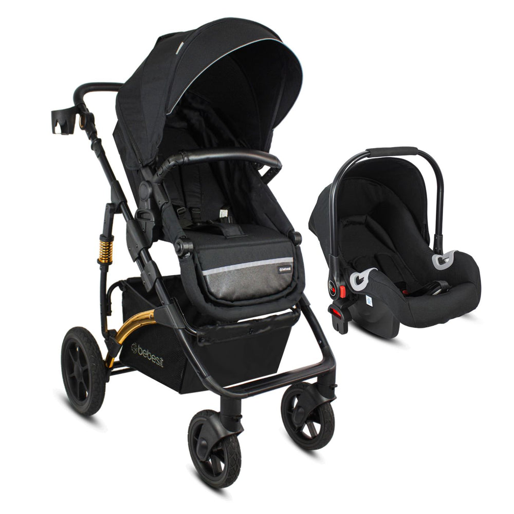 Coche Para Bebé Travel System Spring Gold Premium Bebesit Negro