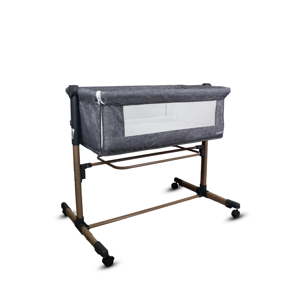 Cuna Colecho Side By Side Bebesit Gris Con Soporte Dorado
