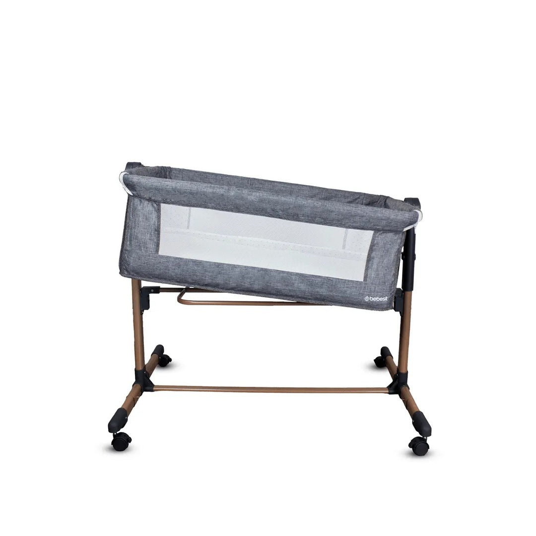 Cuna Colecho Side By Side Bebesit Gris-Dorado + Colchoneta Ultra Suave
