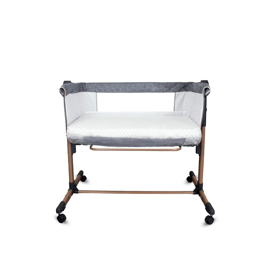Cuna Colecho Side By Side Bebesit Gris-Dorado + Colchoneta Ultra Suave