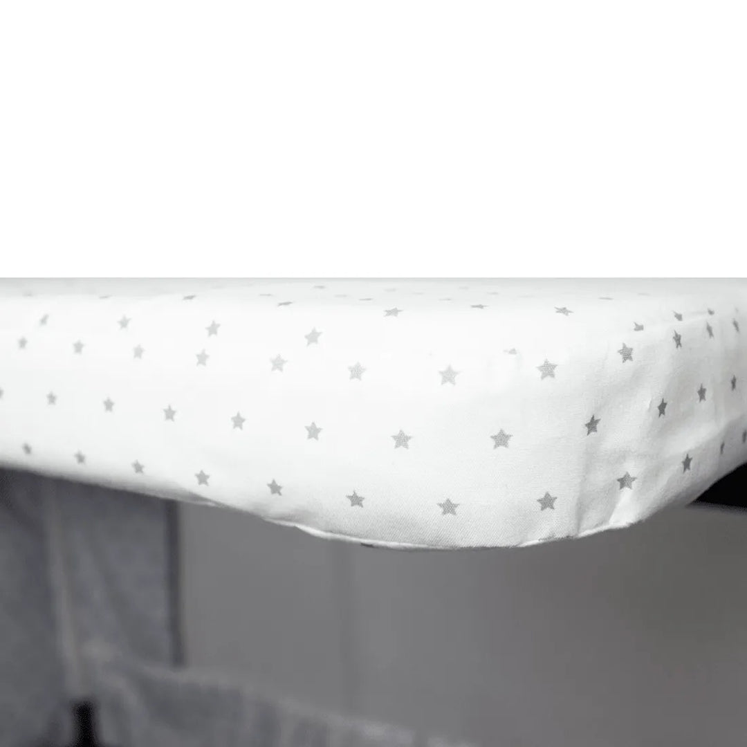 Cuna Colecho Side By Side Bebesit Gris Con Soporte Dorado