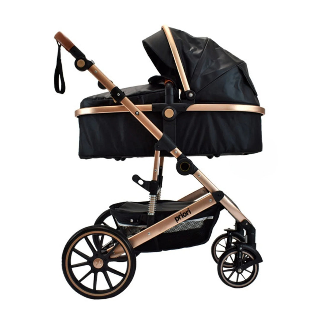 Coche Para Bebé Moises de Lujo Milo 3 en 1 Priori Negro