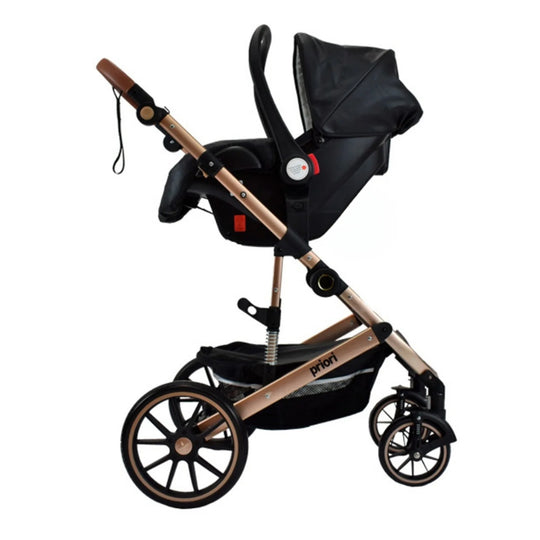 Coche Para Bebé Moises de Lujo Milo 3 en 1 Priori Negro