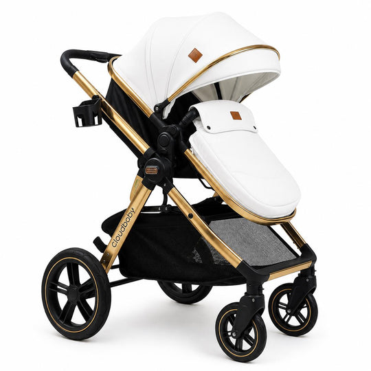 Coche Moises Para Bebé de Lujo Amy Cloudbaby Blanco