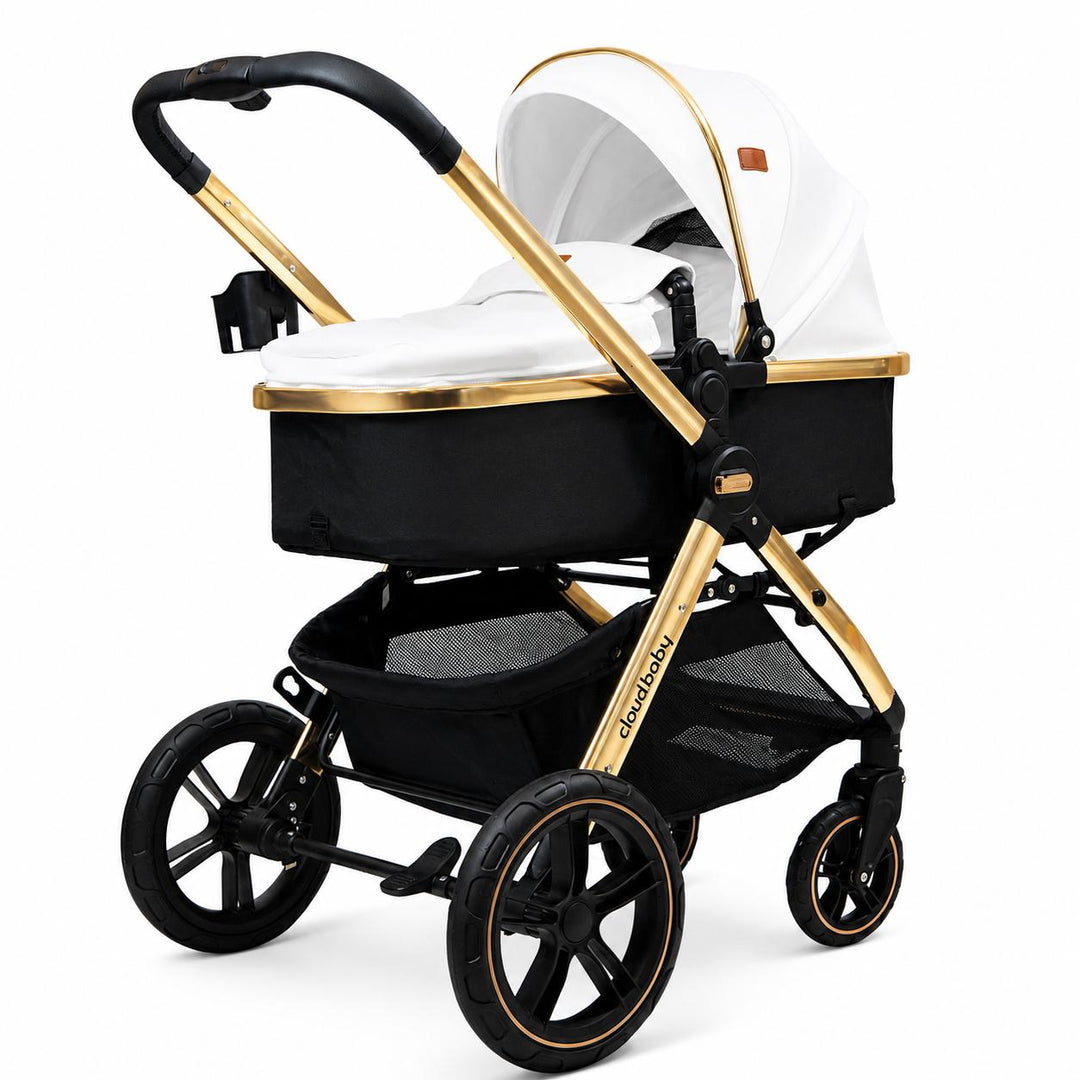 Coche Moises Para Bebé de Lujo Amy Cloudbaby Blanco