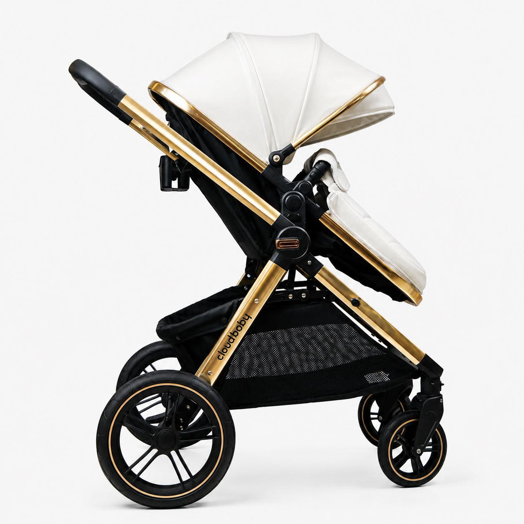 Coche Moises Para Bebé de Lujo Amy Cloudbaby Blanco