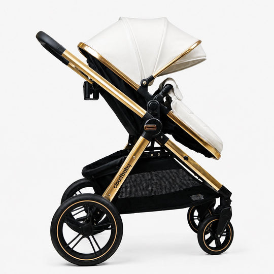 Coche Moises Para Bebé de Lujo Amy Cloudbaby Blanco