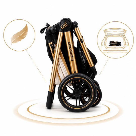 Coche Moises Para Bebé de Lujo Amy Cloudbaby Blanco