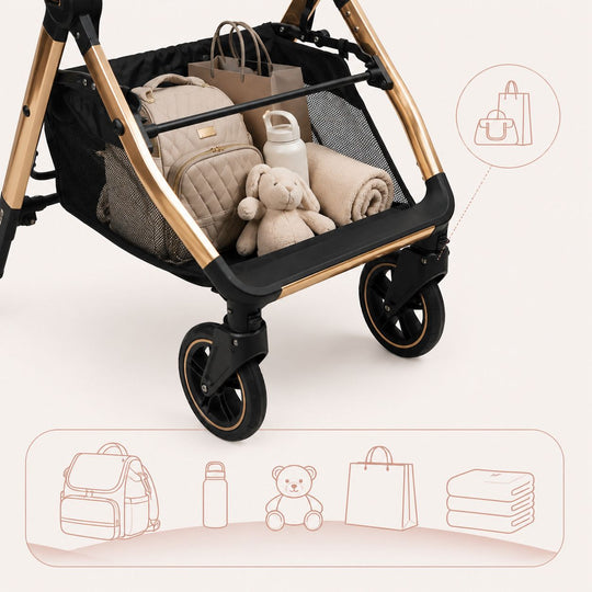 Coche Moises Para Bebé de Lujo Amy Cloudbaby Blanco