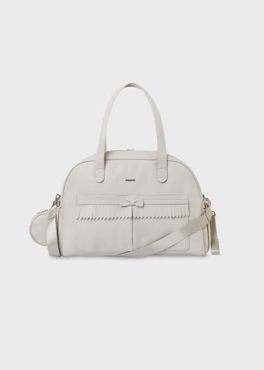 Combo Pañalera Bolso + Neceser Flecos Bebé Mayoral Dove