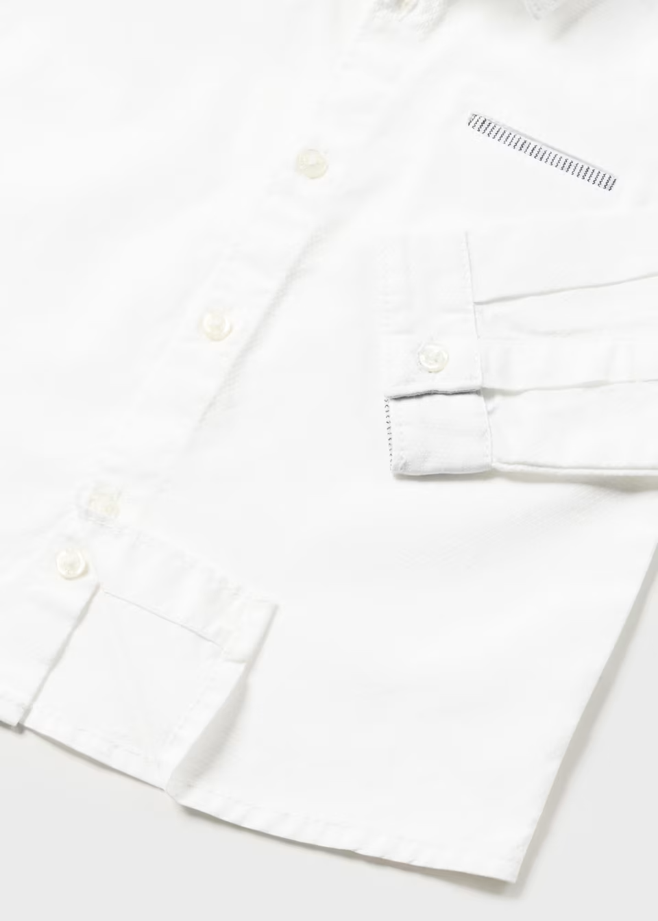 Camisa manga larga con pajarita Better Cotton bebé Blanco Mayoral