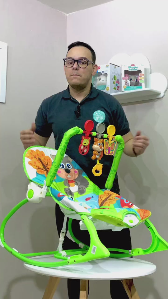 Silla Mecedora Rocker Ardilla Gris Ibaby