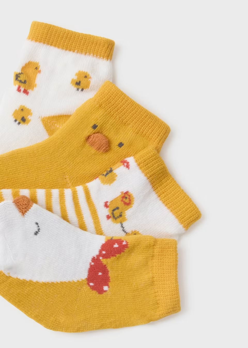 Set 4 calcetines algodón orgánico recién nacido Maíz Mayoral