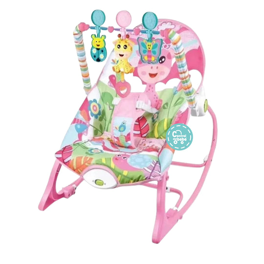 Silla Mecedora Rocker Jirafa Rosa Ibaby