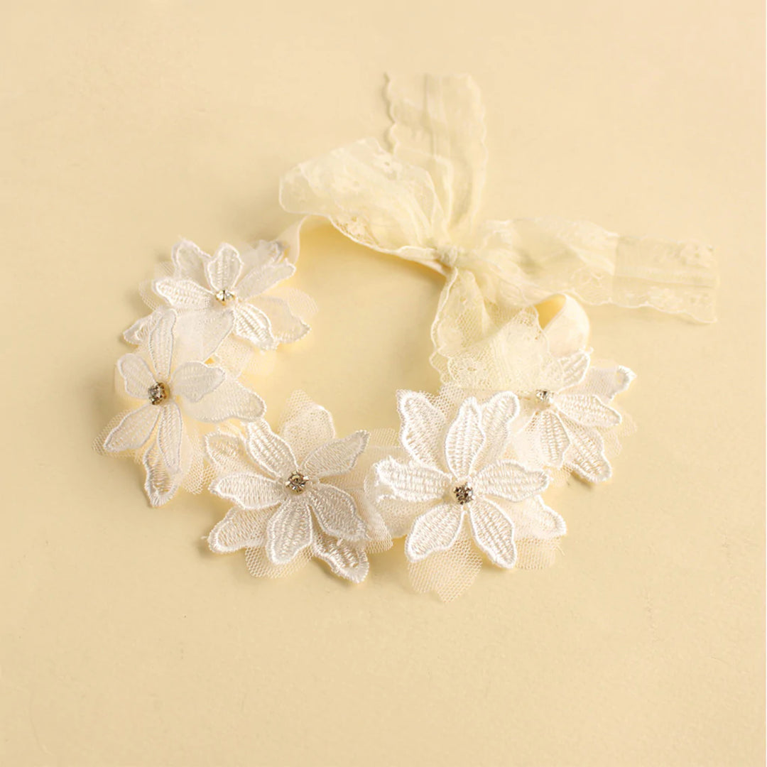 Diadema Floral Velo babysamuu