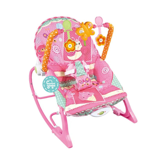 Silla Mecedora Rocker Mariposa Rosa Ibaby