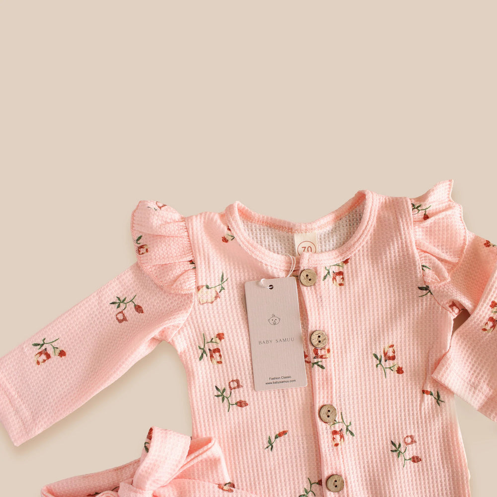 Pijama Floral C0on Diadema Rosa babysamuu