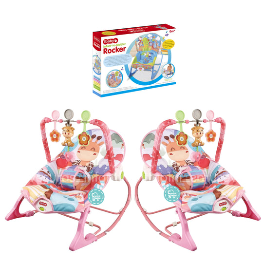 Silla Mecedora Rocker Jirafa Rosa Oscuro Ibaby